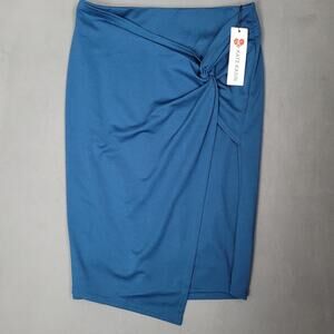 Kate Kasin Wear to Work Pencil Skirt High Waist Wrap Front Medium